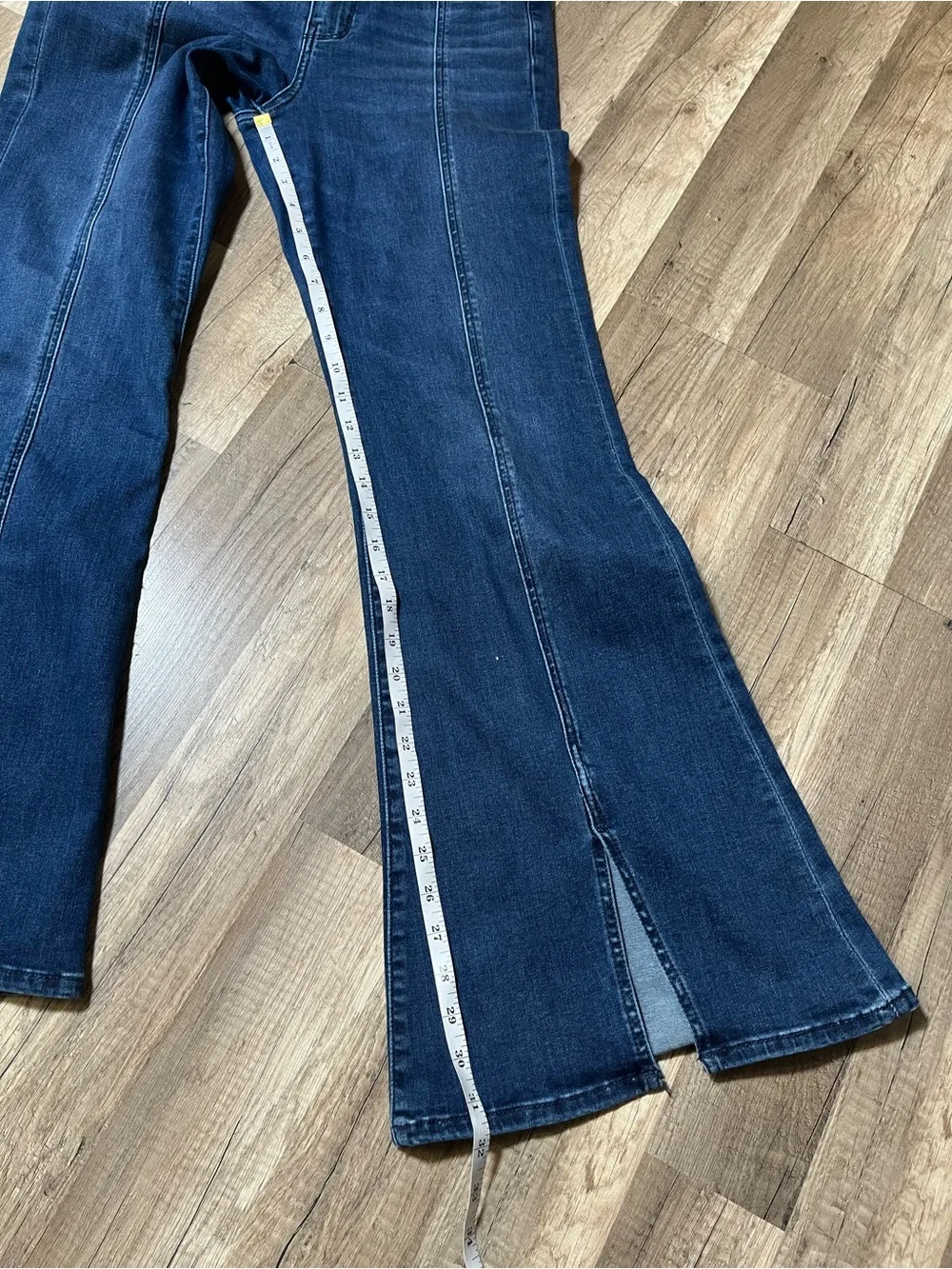 American Eagle Festival Flare Jeans Womens 10 Blue Med Wash High Rise Stretch